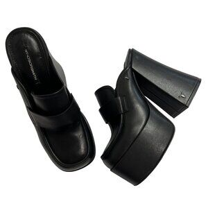 Windsor Smith Clever Platform Mules in Black